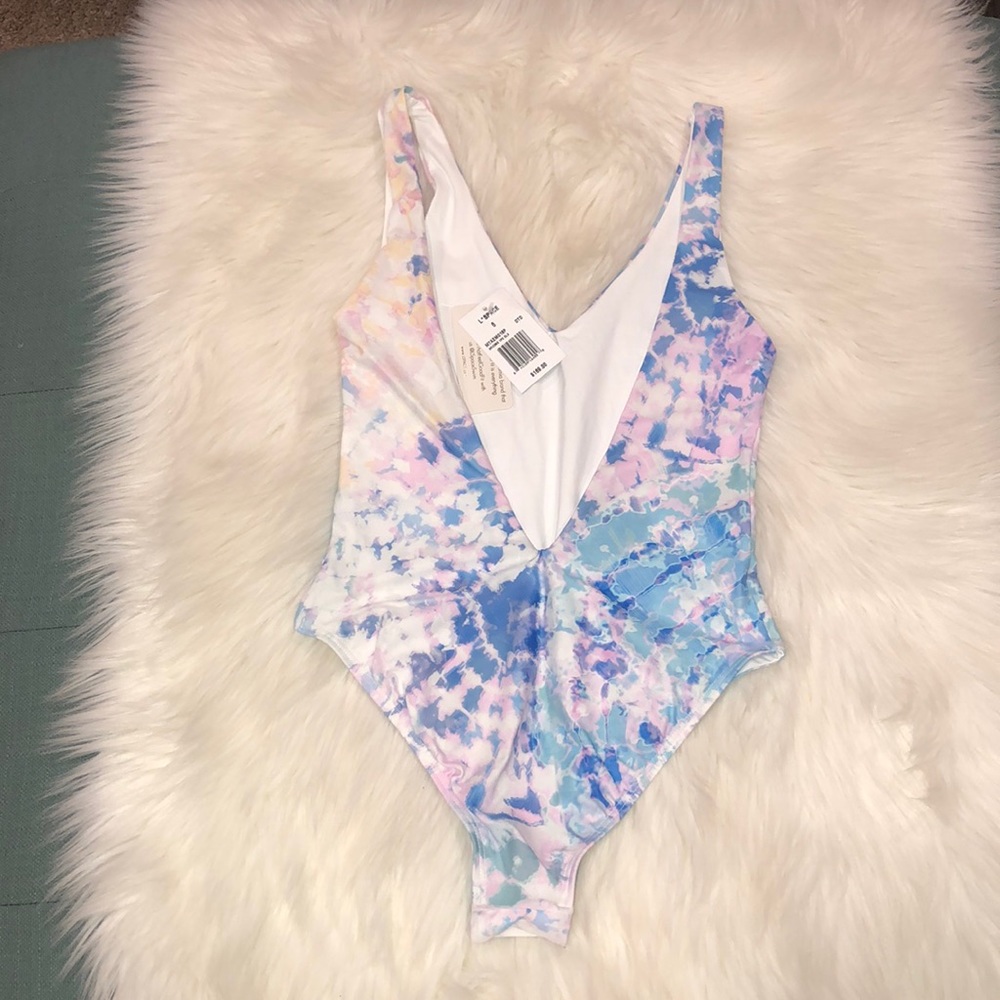L*Space Arizona Tie Dye One Piece Swimsuit Sz 6/S - Picture 10 of 11